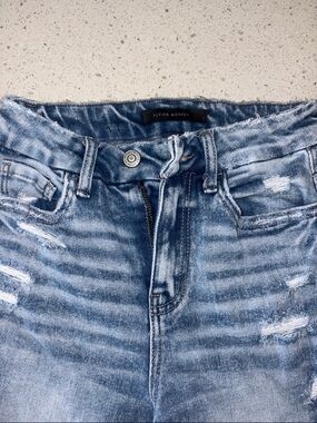 Flying Monkey Distressed Light Blue High-Rise Jeans